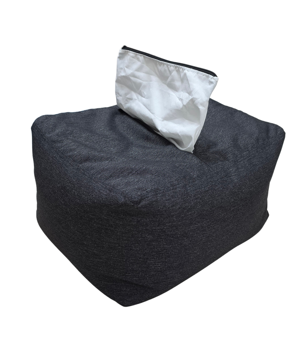 Dark Gray Pouf