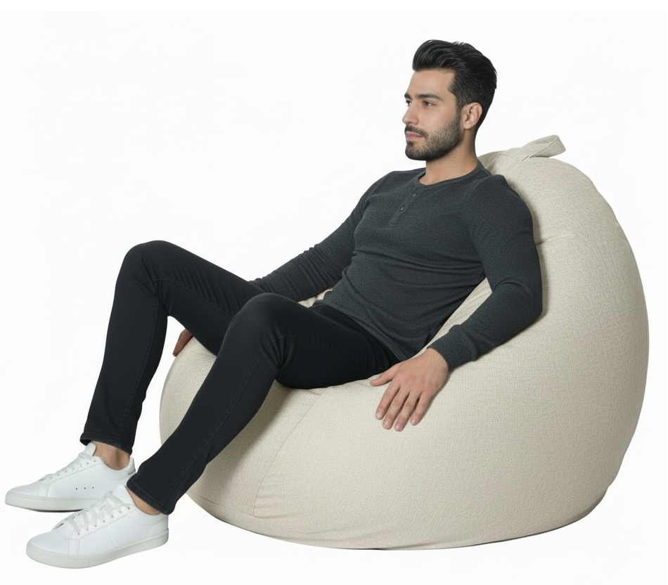Off-white large bean bag