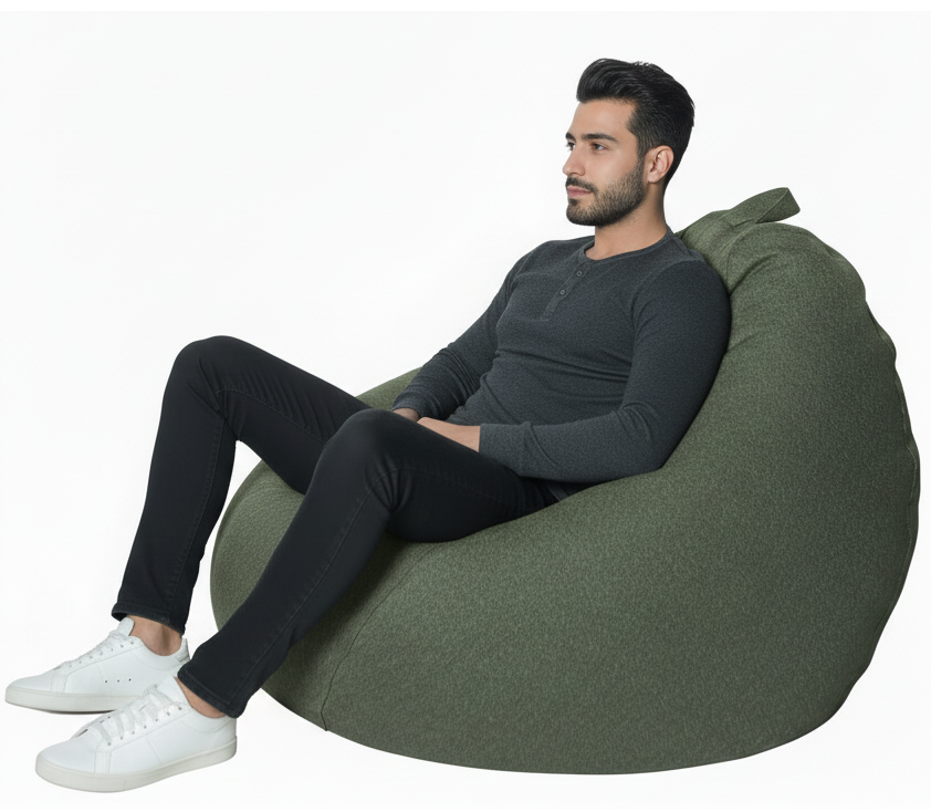 Olive-Green large bean bag